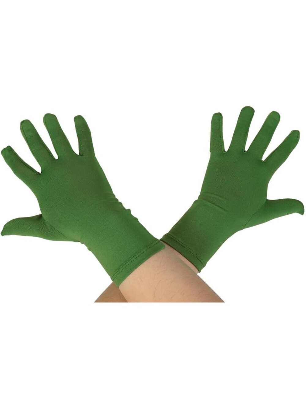 Women's Army Green 9.5β Unisex Short Spandex Length Stretchy Costume Gloves